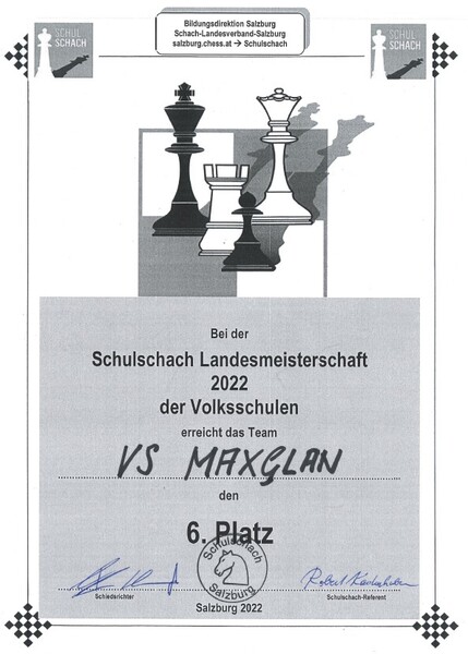 schach urkunde